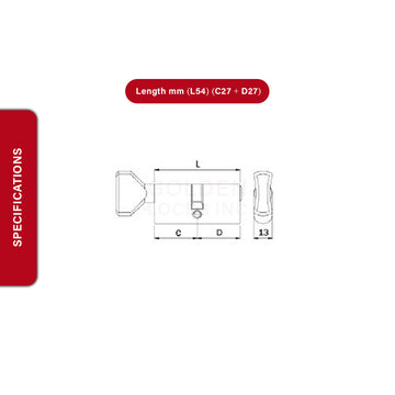 Iseo F5 Oval Key Cylinder 16-876pnk